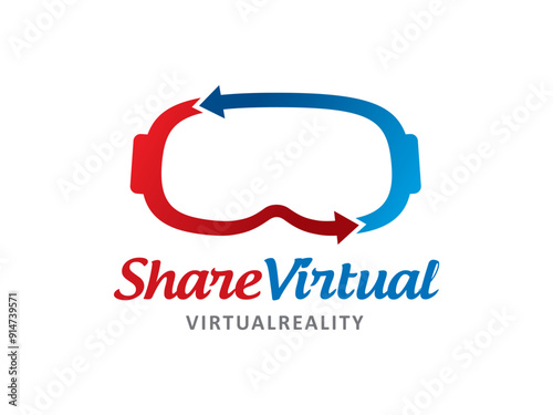 Share VR logo symbol or icon template