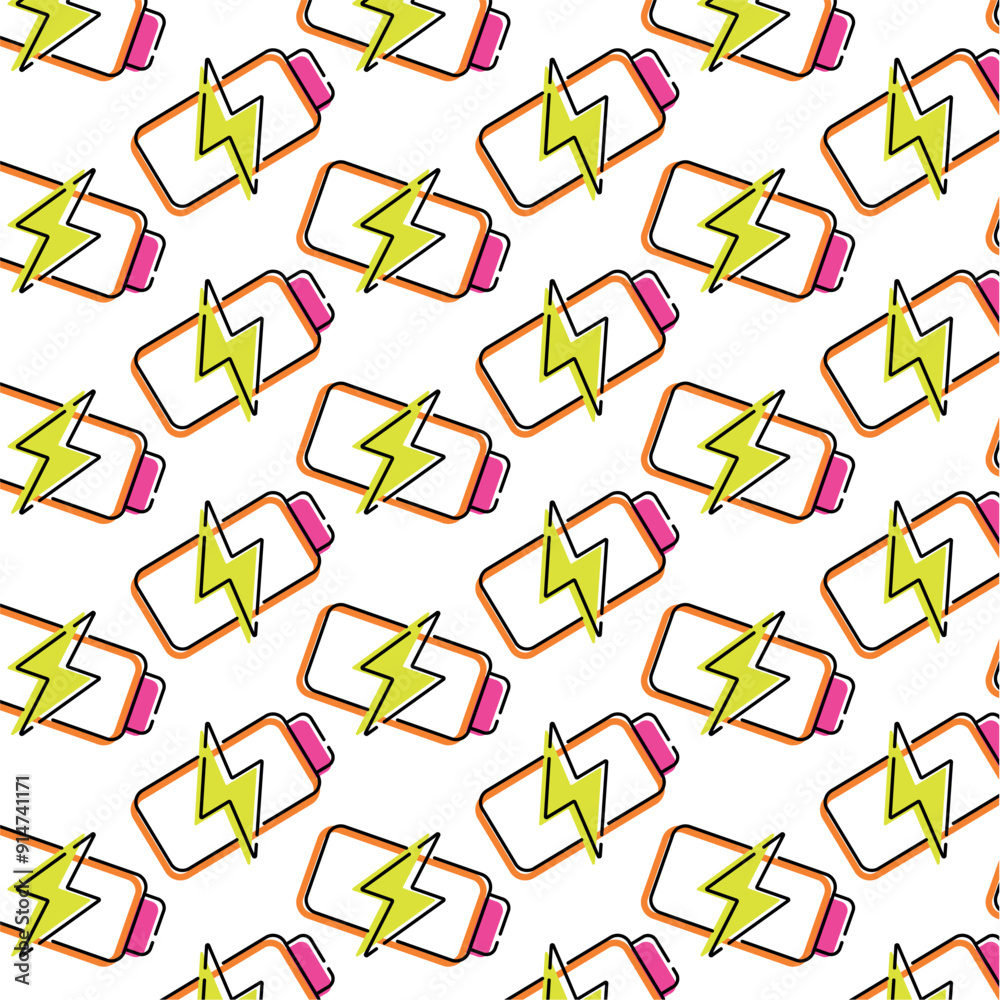 Charge icon Pattern background Vector