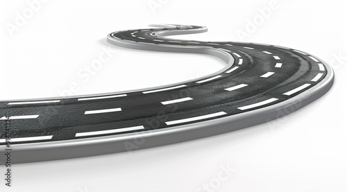 winding road with a curve