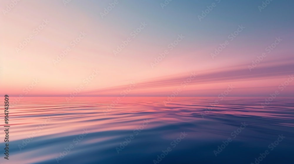 Obraz premium Soft gradients of dusk and dawn converge in a tranquil symphony.