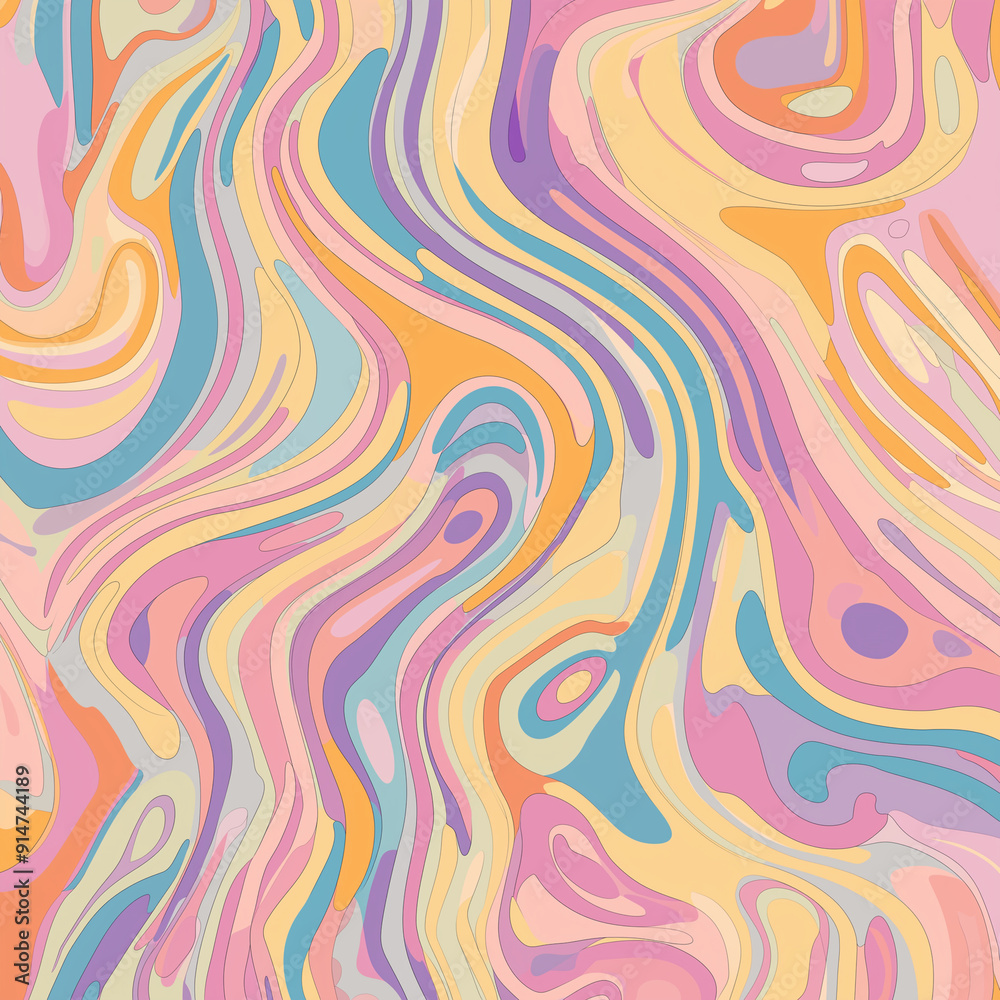 Colourful Waves Groovy Journey Seamless Pattern Collection Digital Download Colourful Waves Groovy Journey Seamless Pattern Collection Digital Download