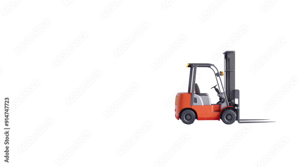 Fototapeta premium Forklift on transparent background