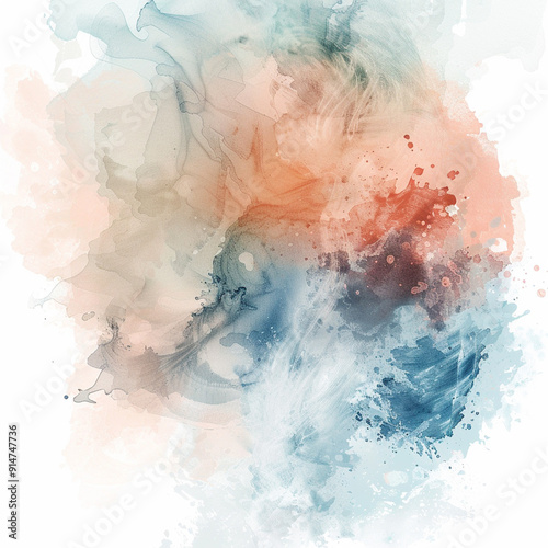 Multicolor ink patches paint splatter on white background graphic resource abstract ai art
