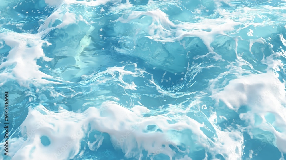 Obraz premium A Dynamic View of Clear Blue Ocean Waves