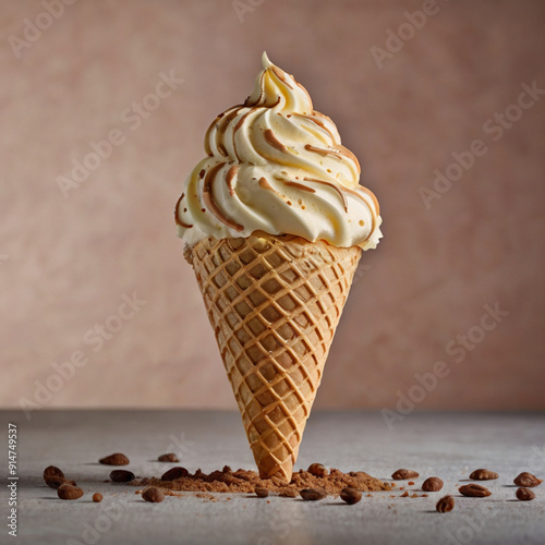 Obraz na płótnie ice cream with corn in various delicious flavors and colors w salonie