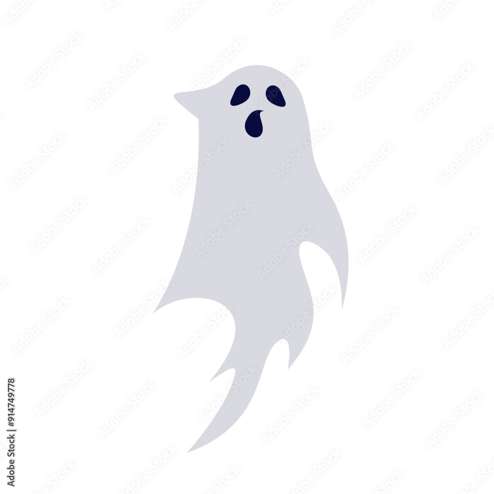Halloween ghost silhouette vector illustration Halloween ghost silhouette vector illustration