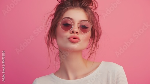 Portrait of a Young Woman with Sunglasses