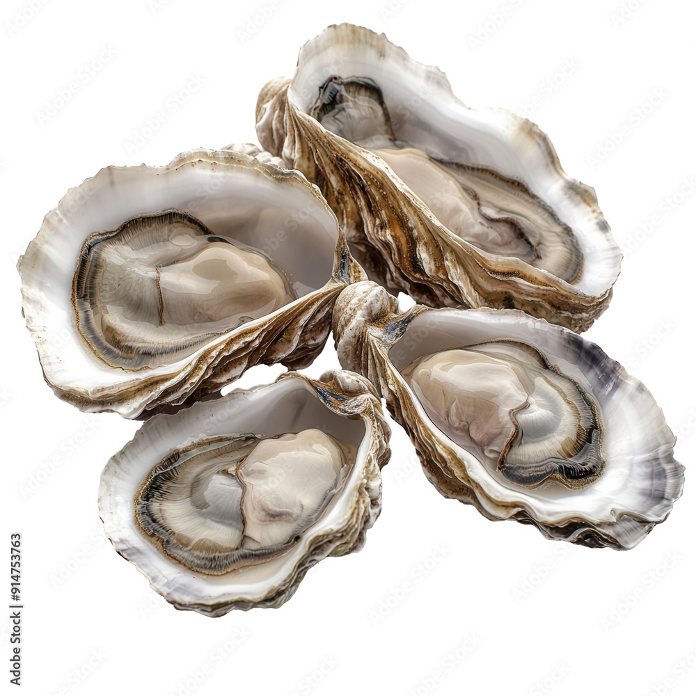 Fresh oysters isolated on transparent background Fresh oysters isolated on transparent background