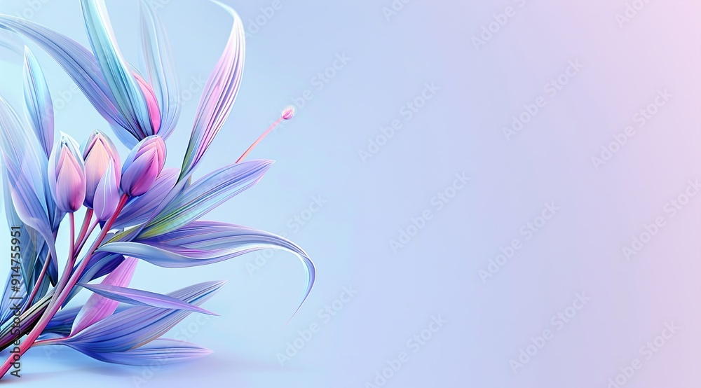 abstract background with flowers