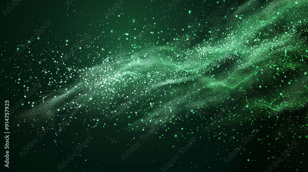 Fototapeta premium green glitter explosion isolated on transparent background