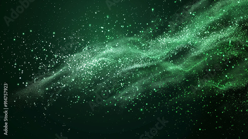 green glitter explosion isolated on transparent background