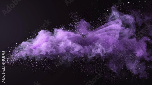 purple chalk burst  isolated on transparent background