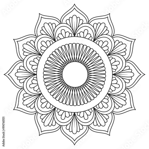 Flower mandala background with place for text design