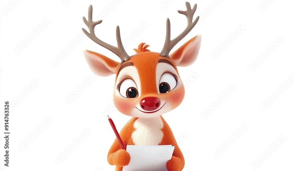 Deer writing a letter Deer writing a letter