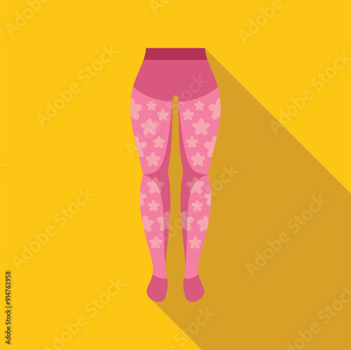 Pink women's leggings with floral pattern, a stylish and comfortable choice for everyday wear