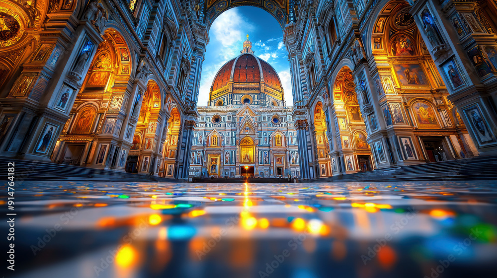 Fototapeta premium A large building with a dome on top