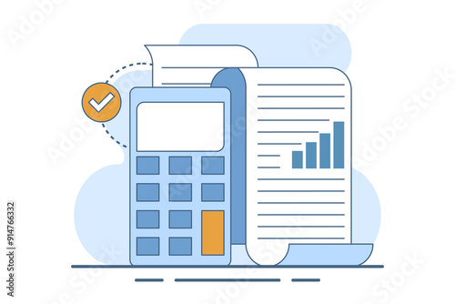 Performance data analysis concepts, investment reports, marketing studies, audition services, Statistics and analytics concepts, business performance reports, marketing research services. flat vector.