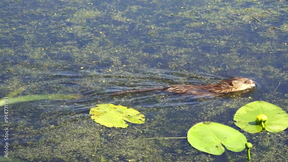 Video series featuring an otter in both slow motion and normal speed on a lush Canadian lake in summer. Captures the otter's playful and natural behavior in a serene, picturesque setting. Video series featuring an otter in both slow motion and normal speed on a lush Canadian lake in summer. Captures the otter's playful and natural behavior in a serene, picturesque setting.