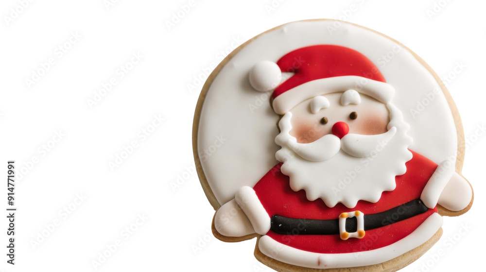Christmas Santa cookie on transparent background Christmas Santa cookie on transparent background