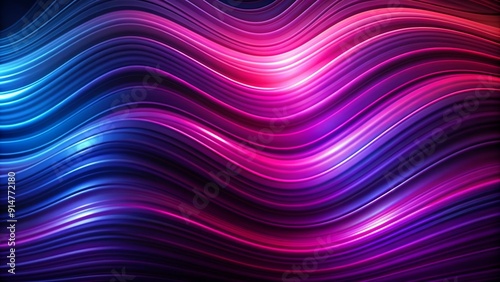 This wavy gradient abstract banner template features a blend of deep blue, violet, and burgundy, illuminated by vibrant neon accents, perfect for capturing your imagination.