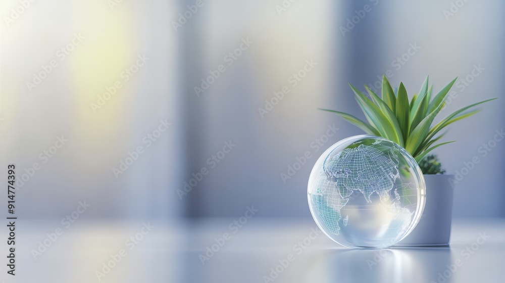 Glass Globe with Plant Glass Globe with Plant