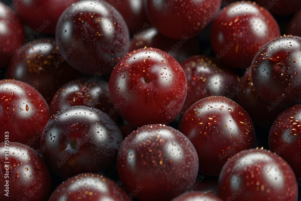 Fototapeta premium Close up of fresh plum
