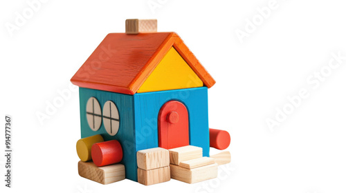 Kid house toy on transparent background photo