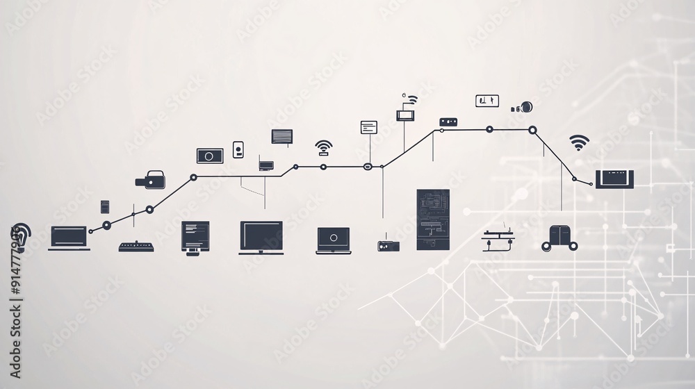 A visual representation of the exponential growth of connected devices ...