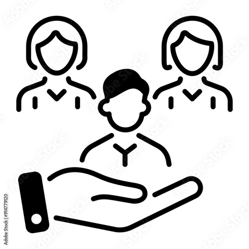 Customer care icon in outline style 
