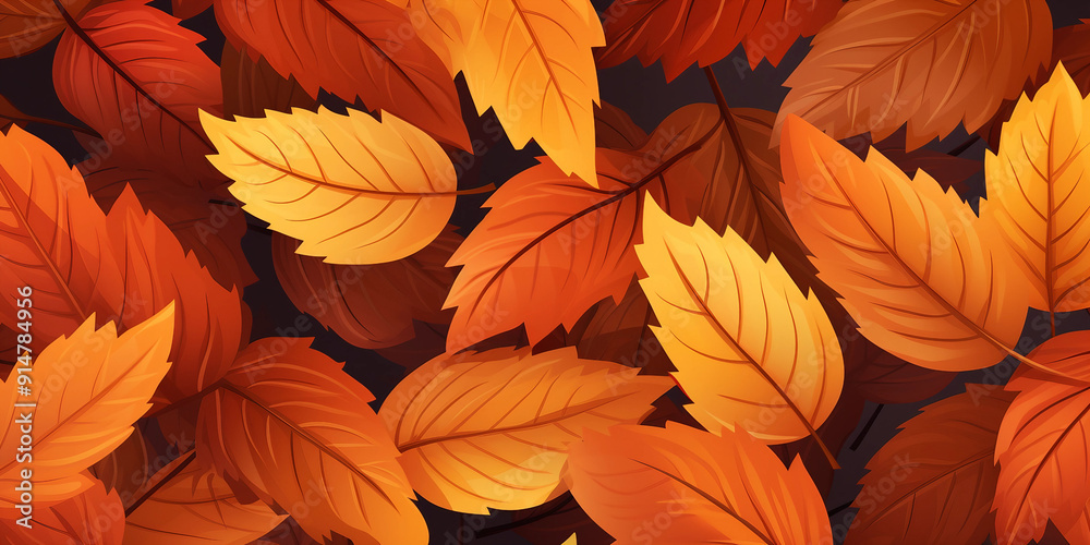 Leaf fall leaves seamless background Leaf fall leaves seamless background