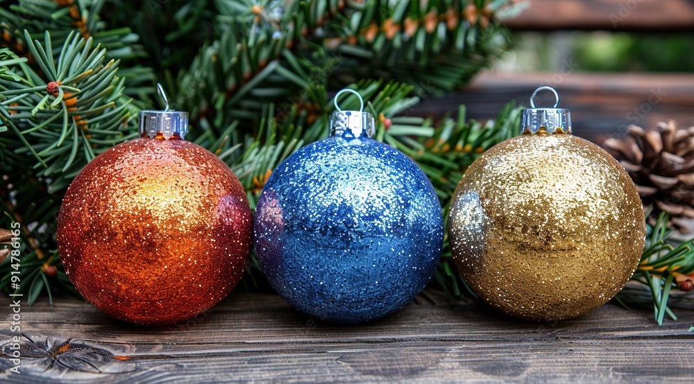 christmas tree and decorations