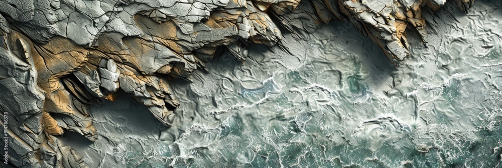 Eroded coastal rocks caused by the sea Eroded coastal rocks caused by the sea