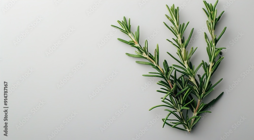 Naklejka premium rosemary on a wooden table
