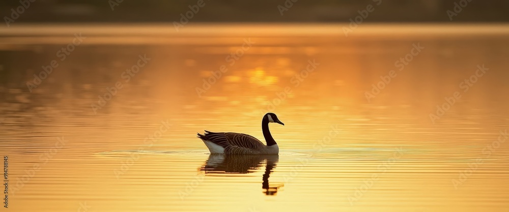 Fototapeta premium Canada Goose at Sunset.
