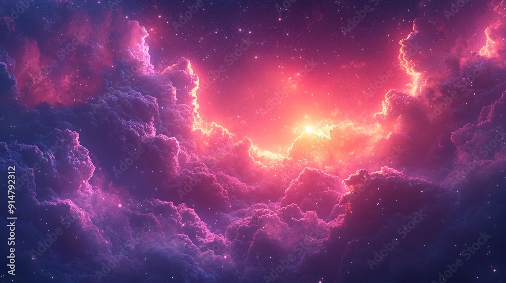 Stardust Fantasy: Abstract Background with Starlight, Pink, and Purple Clouds for Digital Use. Generative AI Stardust Fantasy: Abstract Background with Starlight, Pink, and Purple Clouds for Digital Use. Generative AI