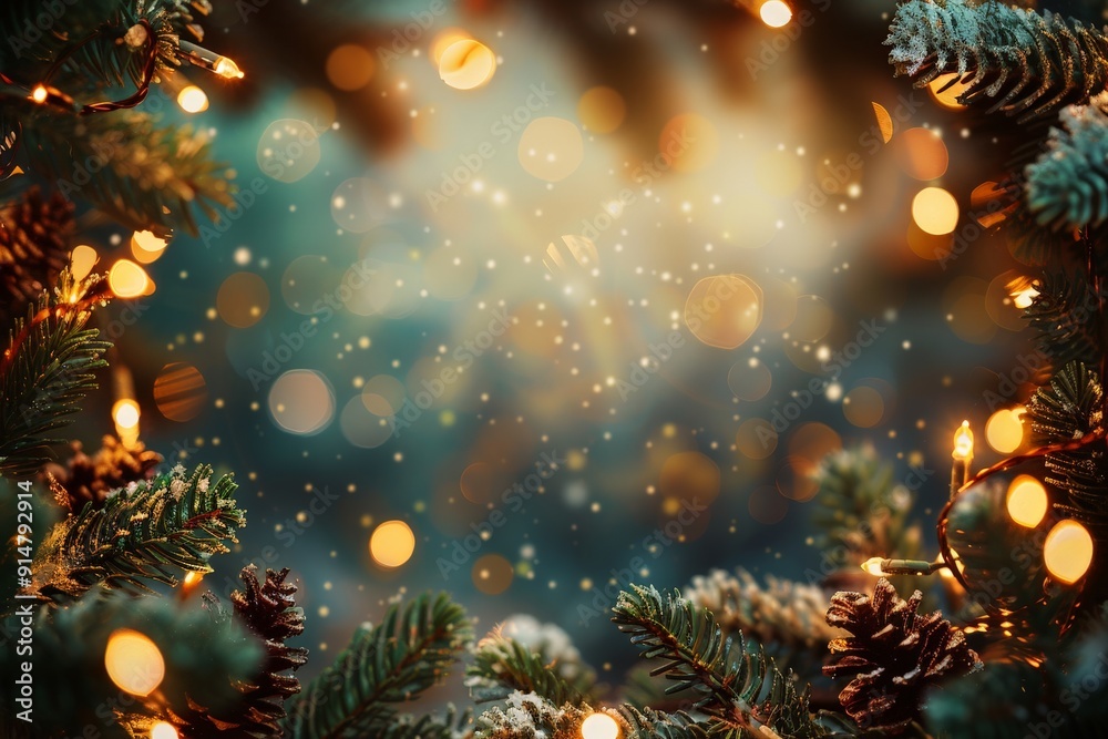 christmas background bokeh frame christmas background bokeh frame