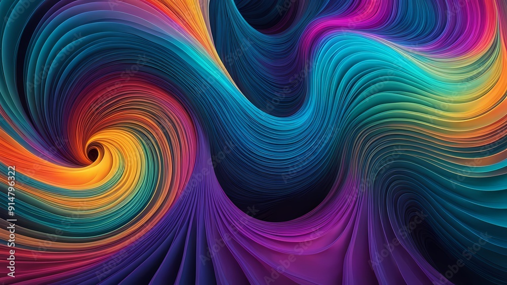 Vibrant Liquid 3D abstract background