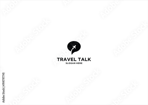 Travel Talk Logo Illustration Design