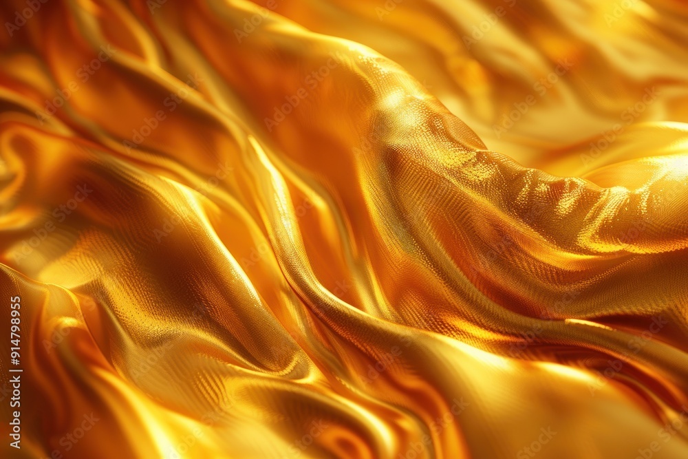 Obraz premium Golden Fabric Draped with Texture