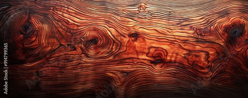 Intricate Grain Patterns of Dark Wood photo