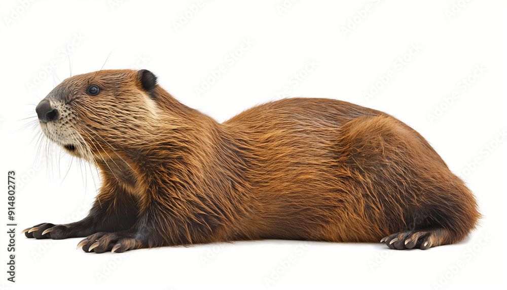 Cute Otter on a white background Cute Otter on a white background