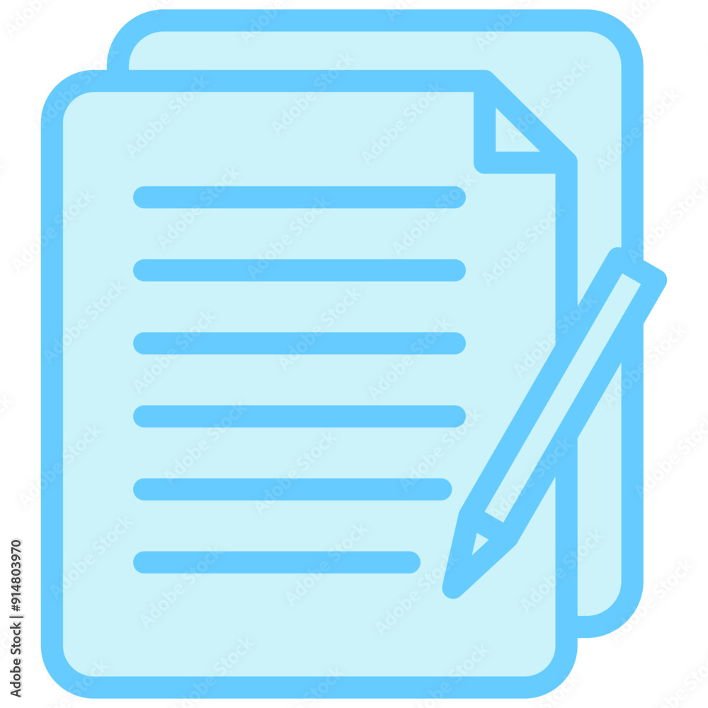 Documen dual tone blue color icon, relate to education theme use for modern concept, UI or UX kit, web and app development Documen dual tone blue color icon, relate to education theme use for modern concept, UI or UX kit, web and app development