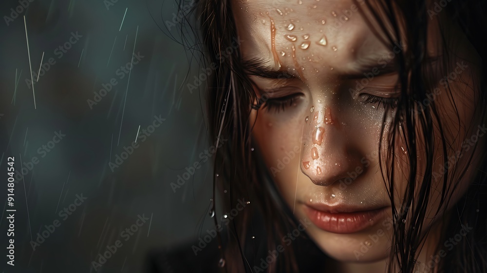 A Girl's Face in the Rain A Girl's Face in the Rain