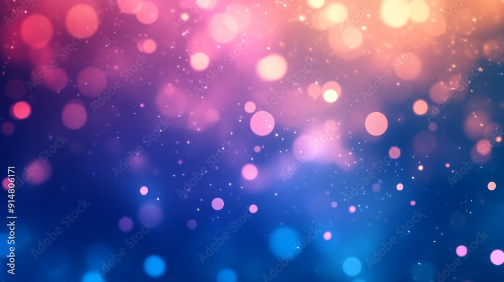 Abstract bokeh lights in pink and blue