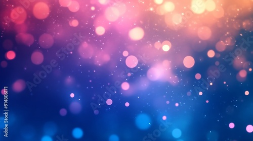 Abstract bokeh lights in pink and blue