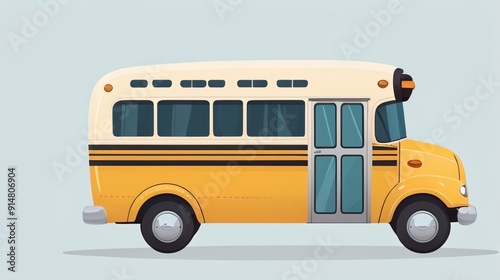 cute simple school bus illustration