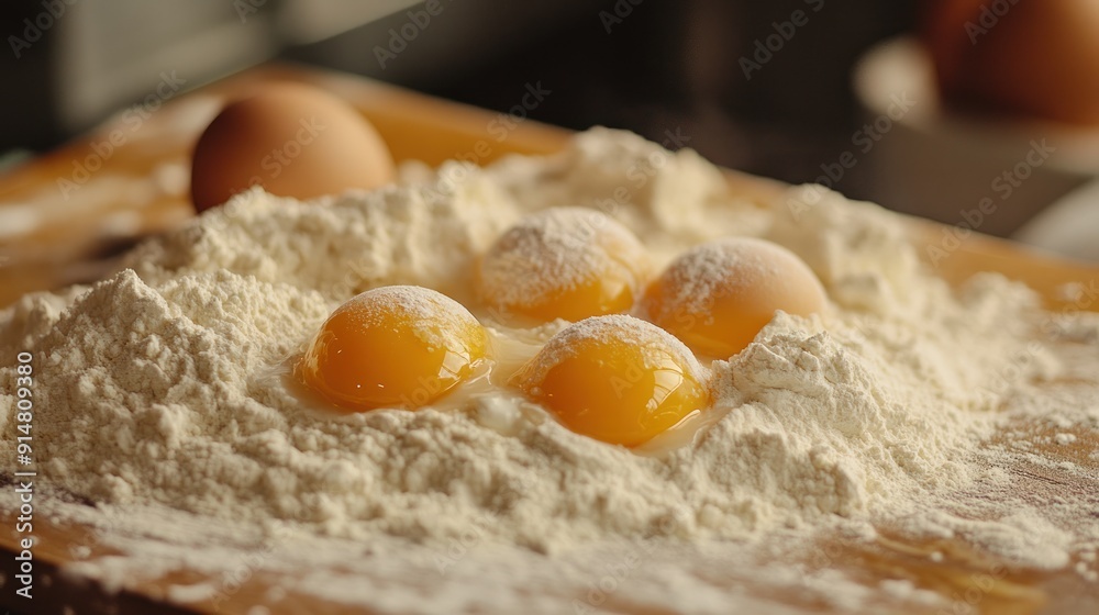 eggs and flour