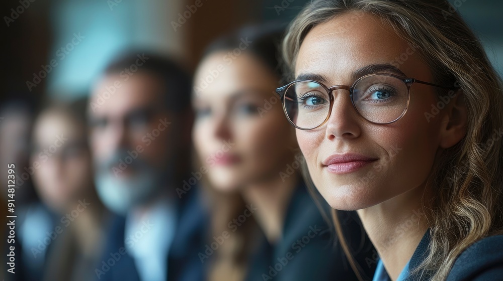 Fototapeta premium Diverse Team Of White-Collar Professionals Discussing Work Over A Meeting