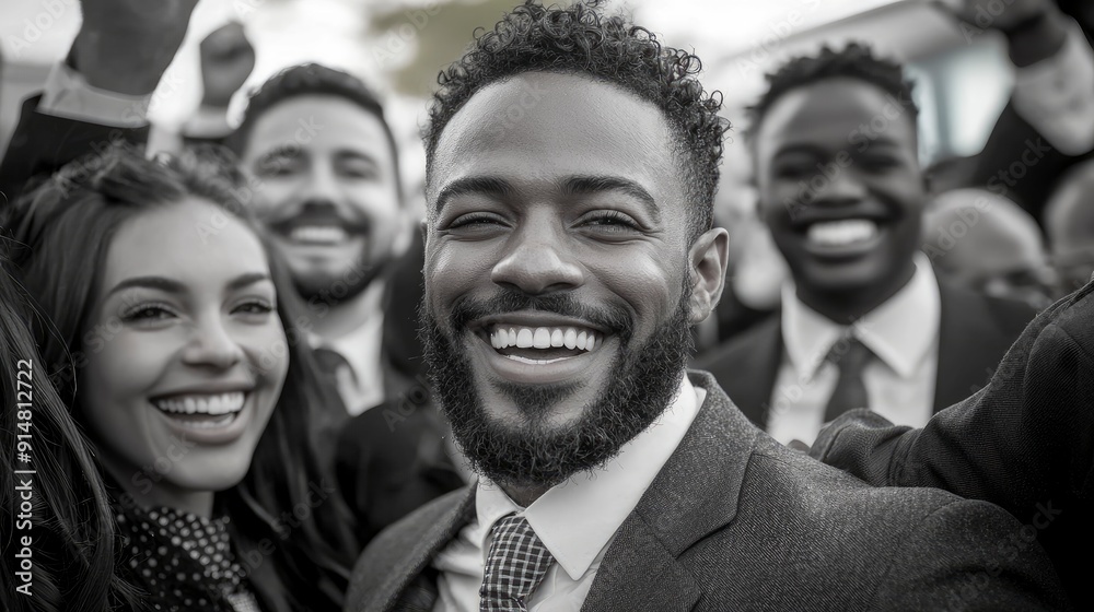 Diversity Success Celebration, Showing Happiness Diversity Success Celebration, Showing Happiness