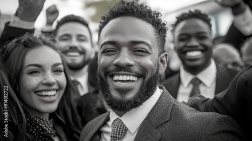 Diversity Success Celebration, Showing Happiness